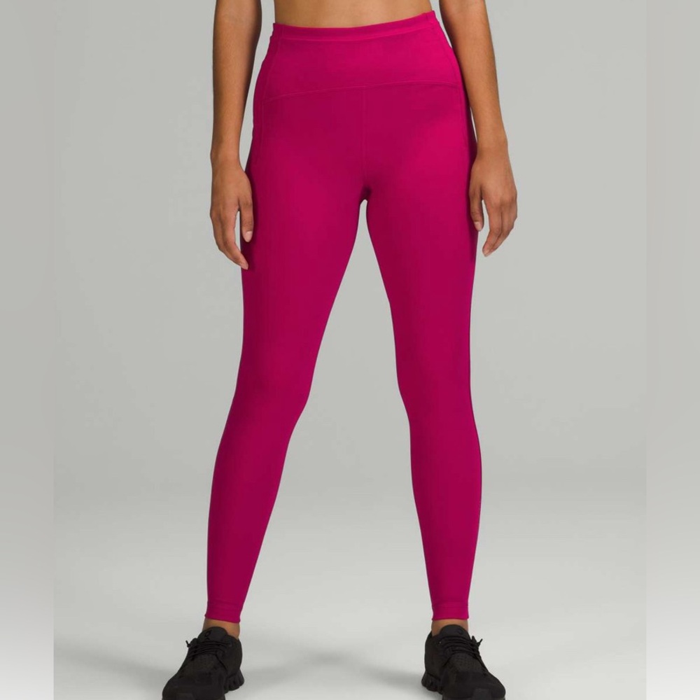 Like New Lululemon Swift Speed High-Rise Tight 28" Wild Berry Size 20 - Picture 4 of 7